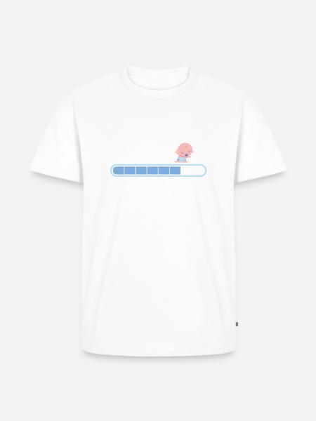 Schwangerschaft Baby in Arbeit Schwangerschaft - Männer Premium Bio T-Shirt - Weiß