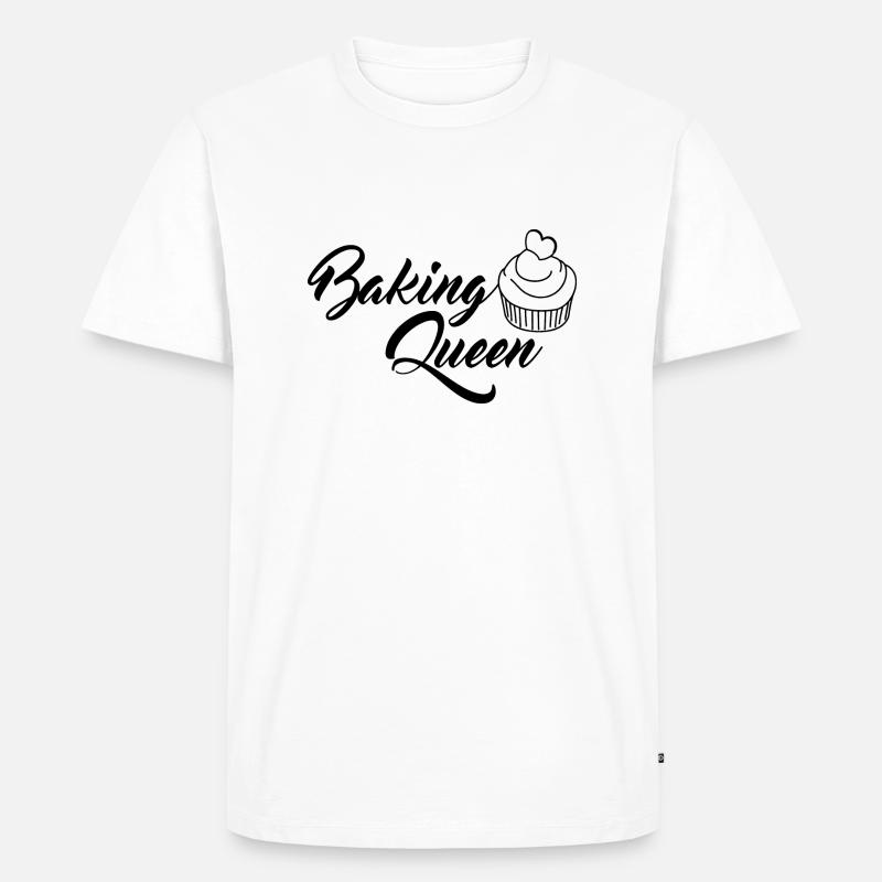 Baking Queen - Backen BäckerIn Geschenk - Männer Premium Bio T-Shirt - Weiß