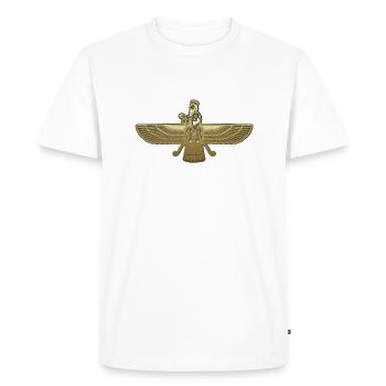faravahar - Men's Premium Organic T-Shirt - white - Front - Nico (187cm)