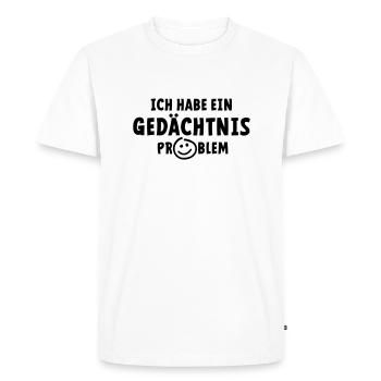 J’ai un problème de mémoire. Alzheimer, démence. - T-shirt Premium bio Homme - blanc - Devant - Nico (187cm)