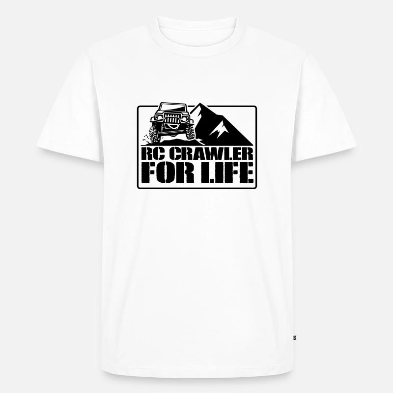 RCCrawler b - Männer Premium Bio T-Shirt - Weiß