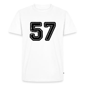 57 - T-shirt Premium bio Homme - blanc - Devant - Nico (187cm)