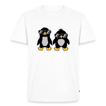 2 Lunettes de soleil Penguin Friends - T-shirt Premium bio Homme - blanc - Devant - Nico (187cm)