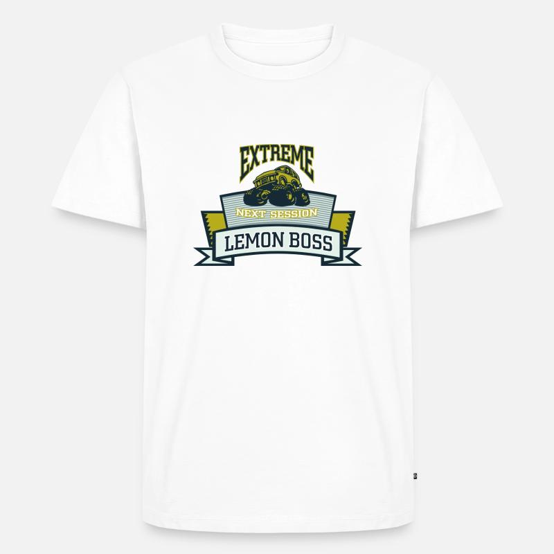Lemon Boss next session - Männer Premium Bio T-Shirt - Weiß