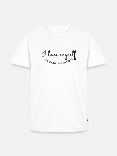 I love myself - Männer Premium Bio T-Shirt - Weiß