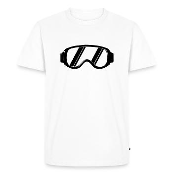 Ski goggles - Men's Premium Organic T-Shirt - white - Front - Nico (187cm)