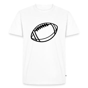 American Football Black Vector Gift Idea - Men's Premium Organic T-Shirt - white - Front - Nico (187cm)