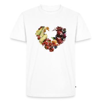 heart, fruit, vegetables, vegetable heart, colorful - Men's Premium Organic T-Shirt - white - Front - Nico (187cm)