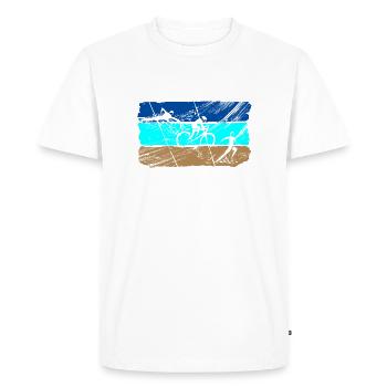Traithlon Flag - Men's Premium Organic T-Shirt - white - Front - Nico (187cm)