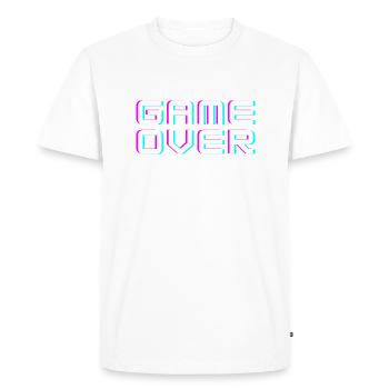 Game over - Men's Premium Organic T-Shirt - white - Front - Nico (187cm)