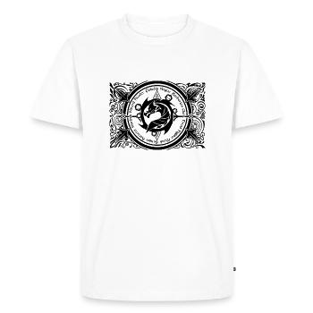 Dragon dm maitre du jeu - T-shirt Premium bio Homme - blanc - Devant - Nico (187cm)