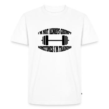 Entraînement de force Athlètes Fitness Bodybuilder Muscle - T-shirt Premium bio Homme - blanc - Devant - Nico (187cm)