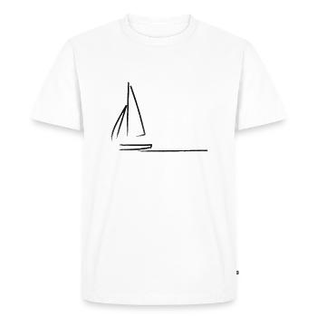 Voilier Voilier Voilier Voilier - T-shirt Premium bio Homme - blanc - Devant - Nico (187cm)