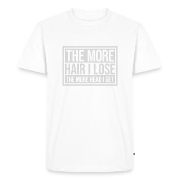 J’ai plus de tête - T-shirt Premium bio Homme - blanc - Devant - Nico (187cm)