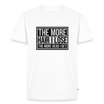 J’ai plus de tête - T-shirt Premium bio Homme - blanc - Devant - Nico (187cm)