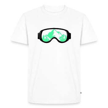 Ski goggles - Men's Premium Organic T-Shirt - white - Front - Nico (187cm)