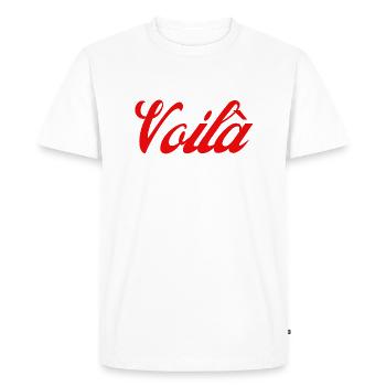 Voilà idee cadeau - T-shirt Premium bio Homme - blanc - Devant - Nico (187cm)