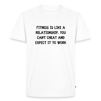 Relation de remise en forme - T-shirt Premium bio Homme - blanc - Devant - Nico (187cm)