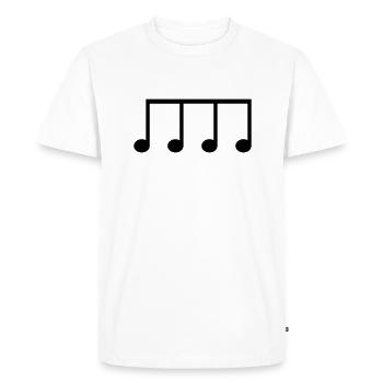 Eighth note icon to personalize - Men's Premium Organic T-Shirt - white - Front - Nico (187cm)