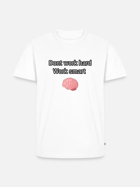 Smart Work - Männer Premium Bio T-Shirt - Weiß