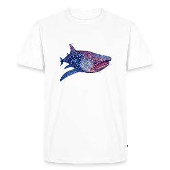 A whale shark is the largest living fish - Men's Premium Organic T-Shirt - white - Front - Nico (187cm)