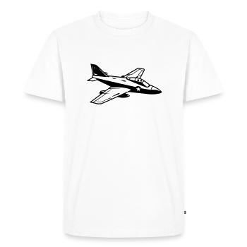 Avion de chasse - T-shirt Premium bio Homme - blanc - Devant - Nico (187cm)