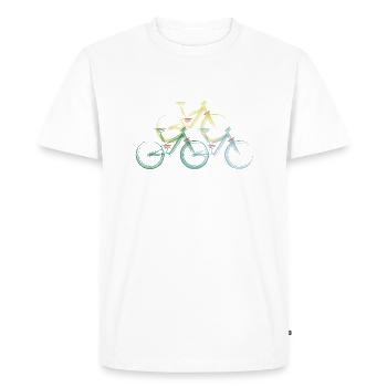 MTB Fully Sketch - Men's Premium Organic T-Shirt - white - Front - Nico (187cm)
