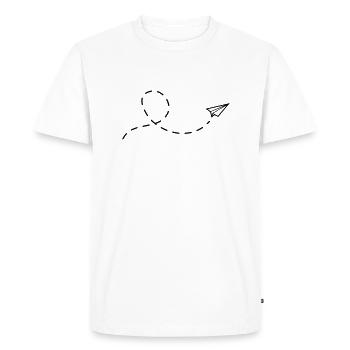 avion en papier - T-shirt Premium bio Homme - blanc - Devant - Nico (187cm)