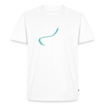 Skieur de neige Let It - T-shirt Premium bio Homme - blanc - Devant - Nico (187cm)