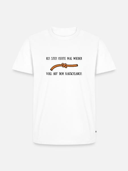 Kauschlauch schwarz - Männer Premium Bio T-Shirt - Weiß