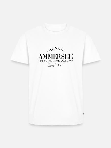 Ammersee Bavaria Germany Herrsching - Männer Premium Bio T-Shirt - Weiß