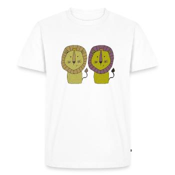 Accolade de Löwen - T-shirt Premium bio Homme - blanc - Devant - Nico (187cm)