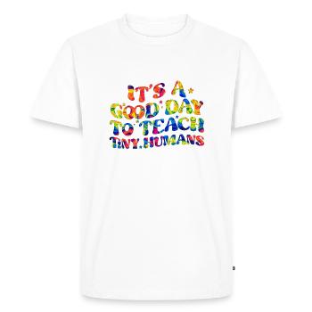 Teacher school elementary school education teacher degree - Men's Premium Organic T-Shirt - white - Front - Nico (187cm)