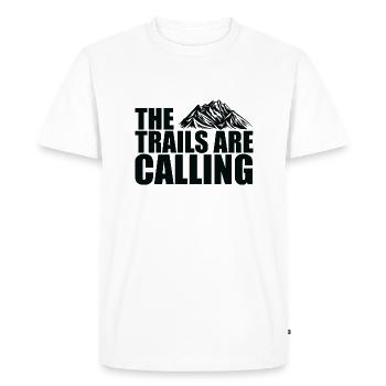 Trail Running Sports - T-shirt Premium bio Homme - blanc - Devant - Nico (187cm)