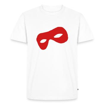 Masque rouge : Focus sur le mysticisme - T-shirt Premium bio Homme - blanc - Devant - Nico (187cm)