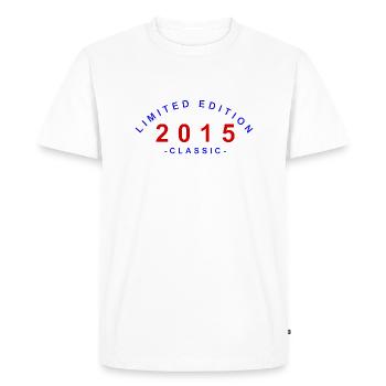 2015 vintage - Men's Premium Organic T-Shirt - white - Front - Nico (187cm)
