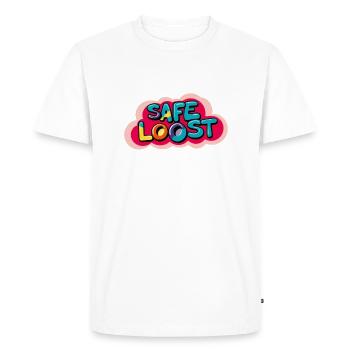 Safe Loost - Men's Premium Organic T-Shirt - white - Front - Nico (187cm)
