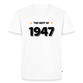 Best of 1947 - Men's Premium Organic T-Shirt - white - Front - Nico (187cm)
