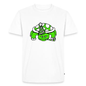 Turtle Birthday Party Hat Years Old - Men's Premium Organic T-Shirt - white - Front - Nico (187cm)