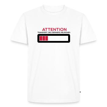 Transfert neurones - T-shirt Premium bio Homme - blanc - Devant - Nico (187cm)
