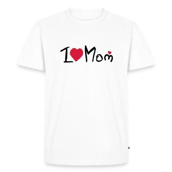 Maman de coeur, je - T-shirt Premium bio Homme - blanc - Devant - Nico (187cm)