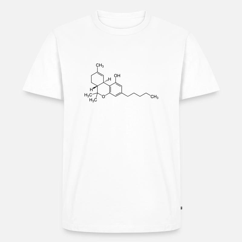 THC Molekül - Männer Premium Bio T-Shirt - Weiß
