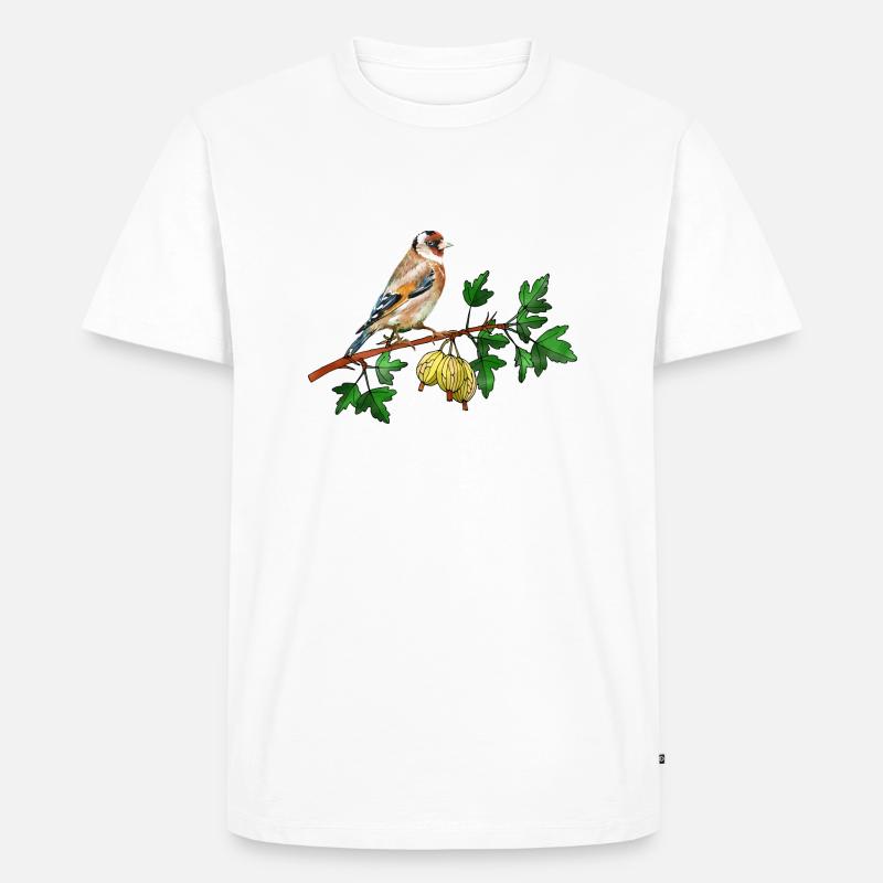 Vogel - Männer Premium Bio T-Shirt - Weiß