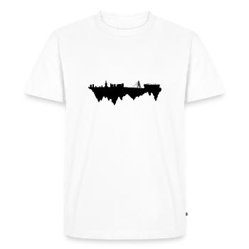 Suspended land city skyline Warszawa Polska Poland - Men's Premium Organic T-Shirt - white - Front - Nico (187cm)