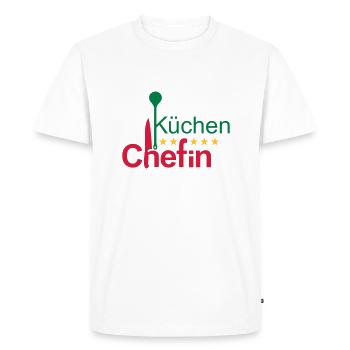 Chef - Men's Premium Organic T-Shirt - white - Front - Nico (187cm)