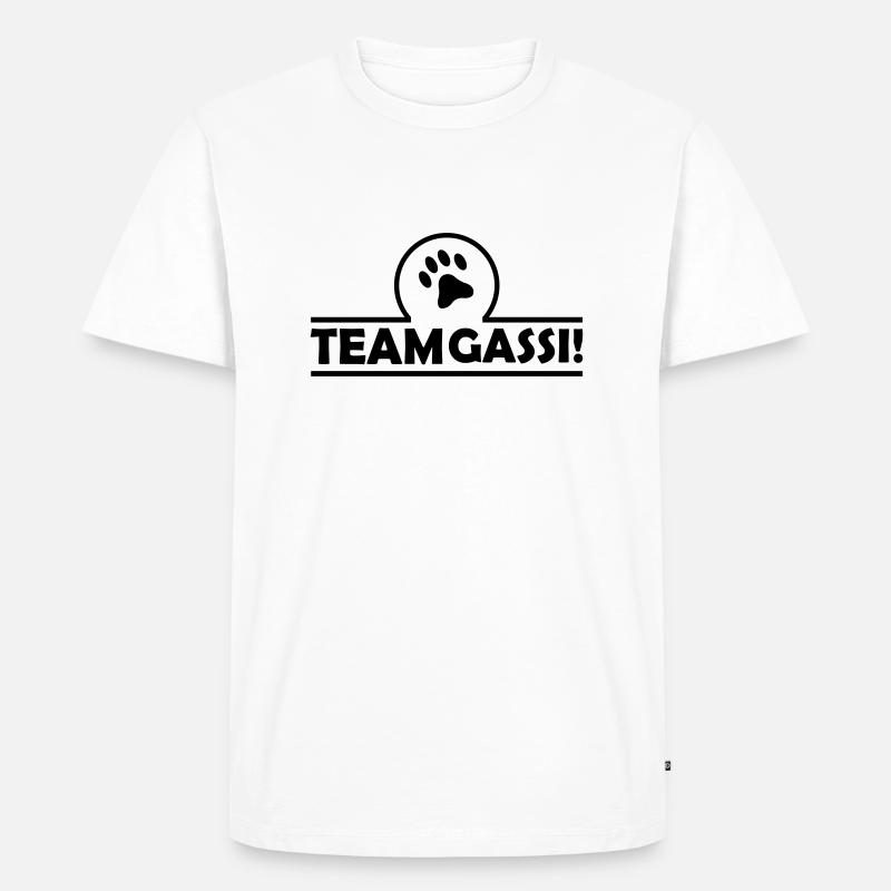 team_gassi_001 - Männer Premium Bio T-Shirt - Weiß