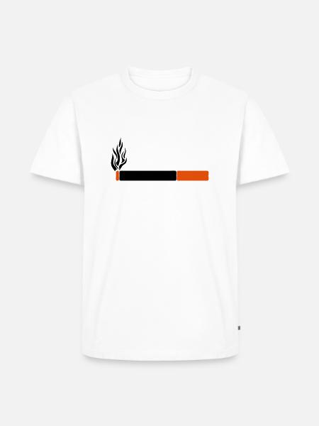 Zigarette Zigarette Zigarre Symbol ikone - Männer Premium Bio T-Shirt - Weiß