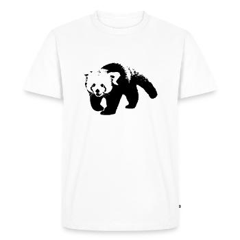 red panda - Men's Premium Organic T-Shirt - white - Front - Nico (187cm)