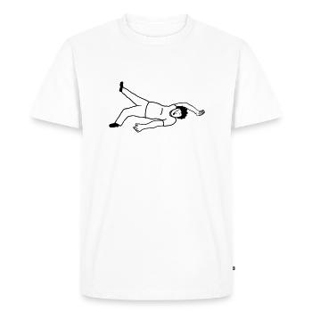 Sleeping passed out man - Men's Premium Organic T-Shirt - white - Front - Nico (187cm)