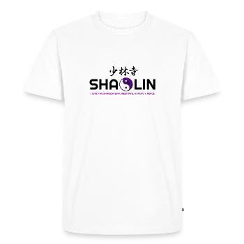 J’adore Shaolin, Shaolin Kung Fu, Shaolin hoodies, - T-shirt Premium bio Homme - blanc - Devant - Nico (187cm)